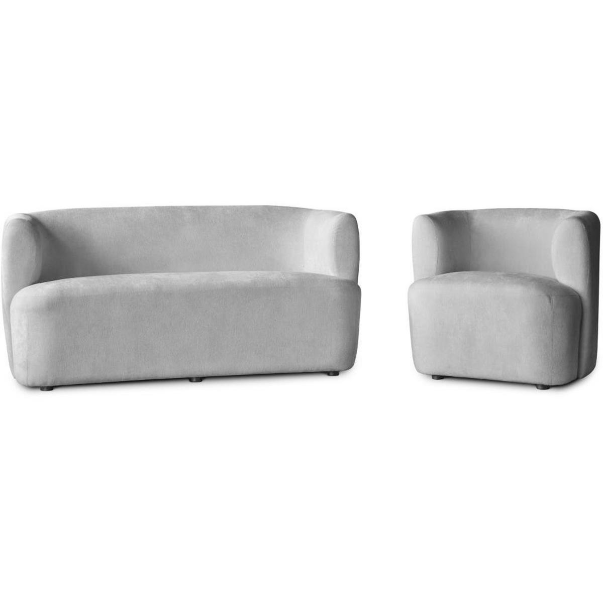 SESSEL Nori hellgrau velour - Hellgrau/Schwarz, Kunststoff/Textil (75/68/72cm) - Beautysofa
