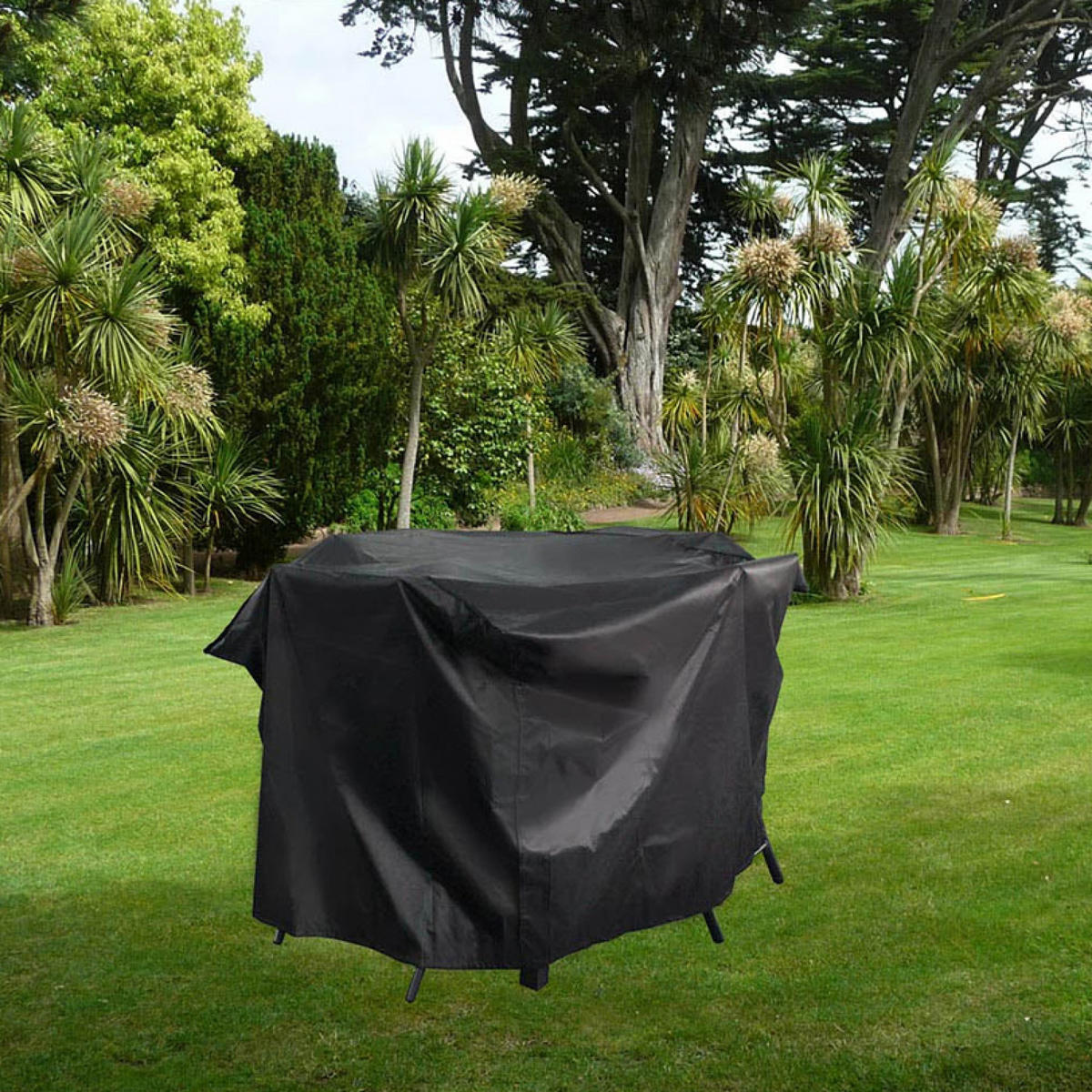 SCHUTZHÜLLE für Gartenmöbel Obal Schwarz 165 x 140 x 105 cm - Schwarz, Kunststoff (140/105/165cm) - Concept Usine