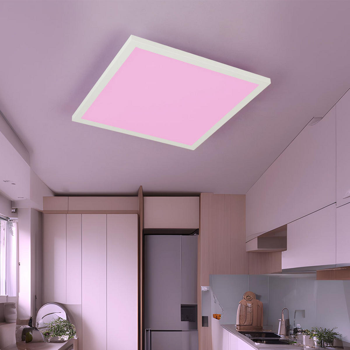 LED PANEL Weiß Kunststoff - Weiß, Metall (45/45/4.5cm) - Globo Lighting
