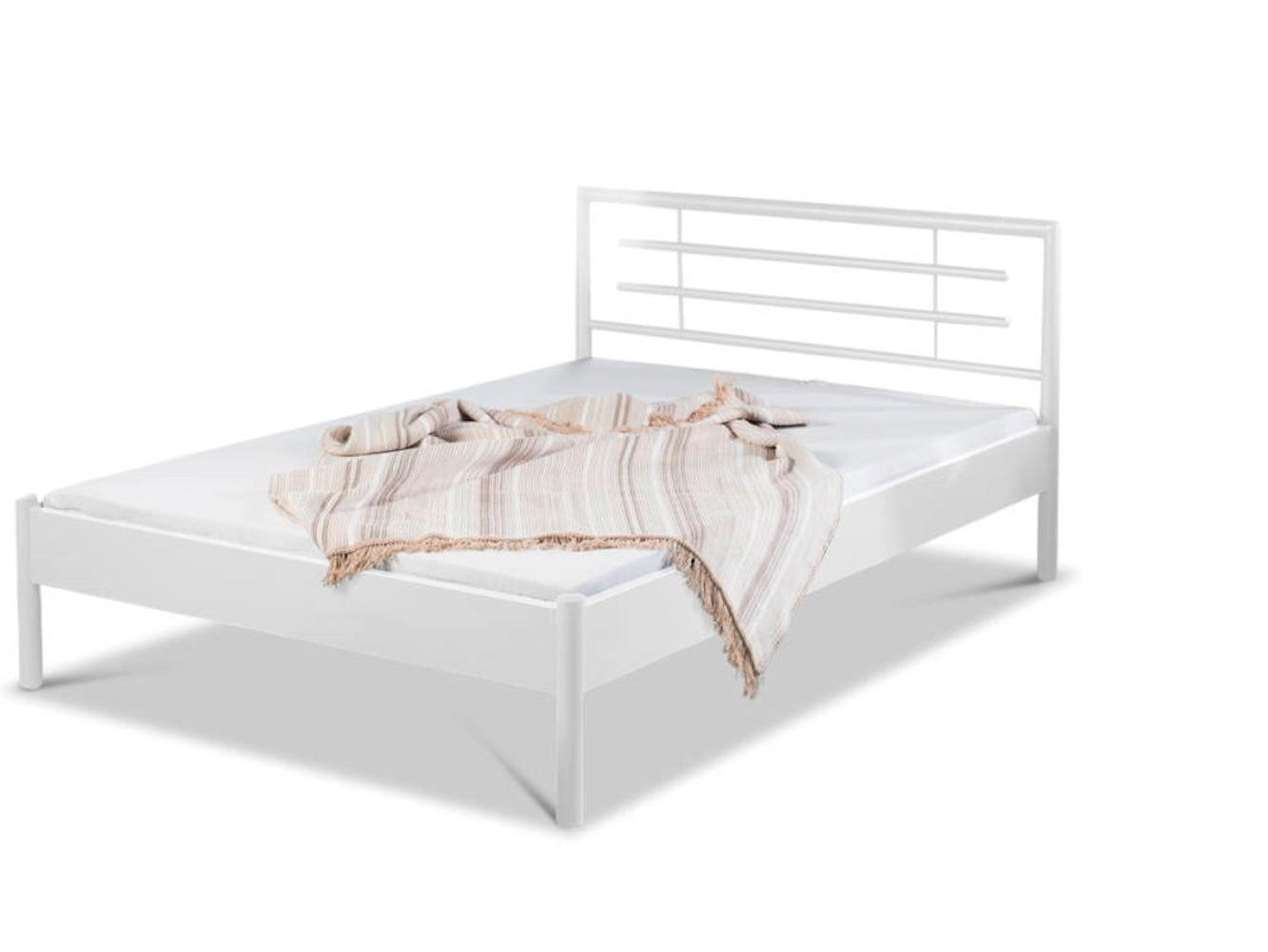 METALLBETT Lia / 160 x 210 cm / weiss - Weiß, Metall (160/210cm) - BED BOX