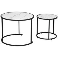 BEISTELLTISCH Weiß 2 Stück - Weiß, Naturmaterialien (60/60/46cm) - GiPP
