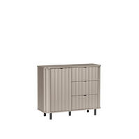 KOMMODE MODERNO 111/91/40,5cm mit 3 Schubladen 1 Türen Beige - Beige, Holzwerkstoff (111/91/40.5cm) - MASSENO