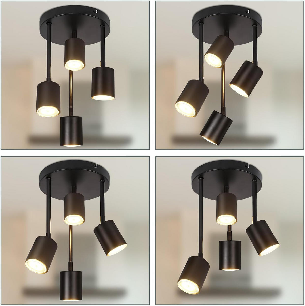 DECKENLEUCHTE Fioralyn 20/20/34 cm - Schwarz, Metall (20/20/34cm) - ZMH