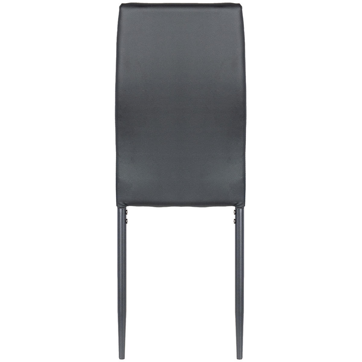 ESSZIMMERSTÜHLE 4er-Set Zyta – Schwarze Kunstlederstühle mit Metallbeinen - Schwarz, Metall (42/96/54cm) - Jana