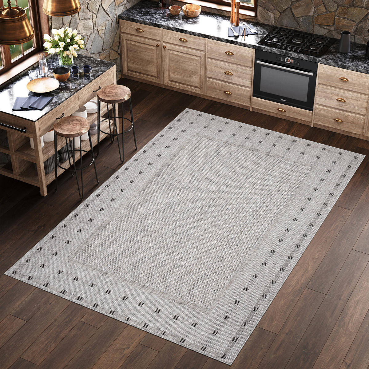 TEPPICH MELISSA Grau 140/200 cm - Grau, Kunststoff (140/200cm) - Tapiso