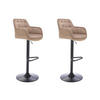 BARHOCKER 2er-Set - Samt & schwarzes Metall - Höhenverstellbar - Beige - PEGA - Beige, Textil (49/113/50cm) - Pascal Morabito