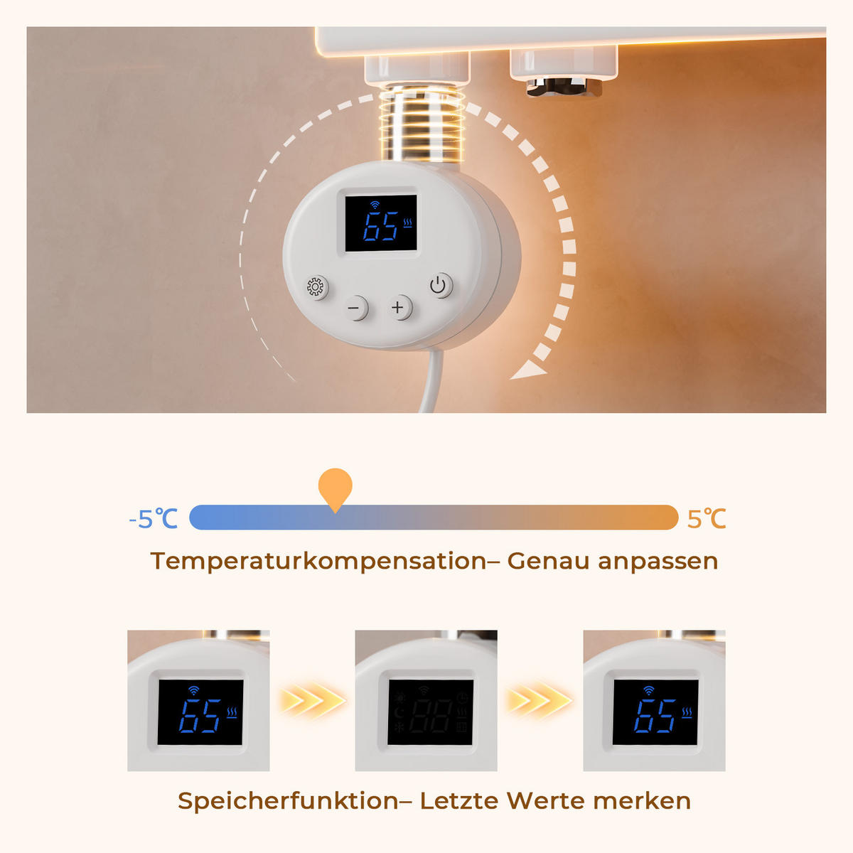 HANDTUCHHEIZKÖRPER 159,9/40 cm weiß elektrisch 800 W mit WLAN-Thermostat - Weiß, Metall (40/160/5.9cm) - S'AFIELINA