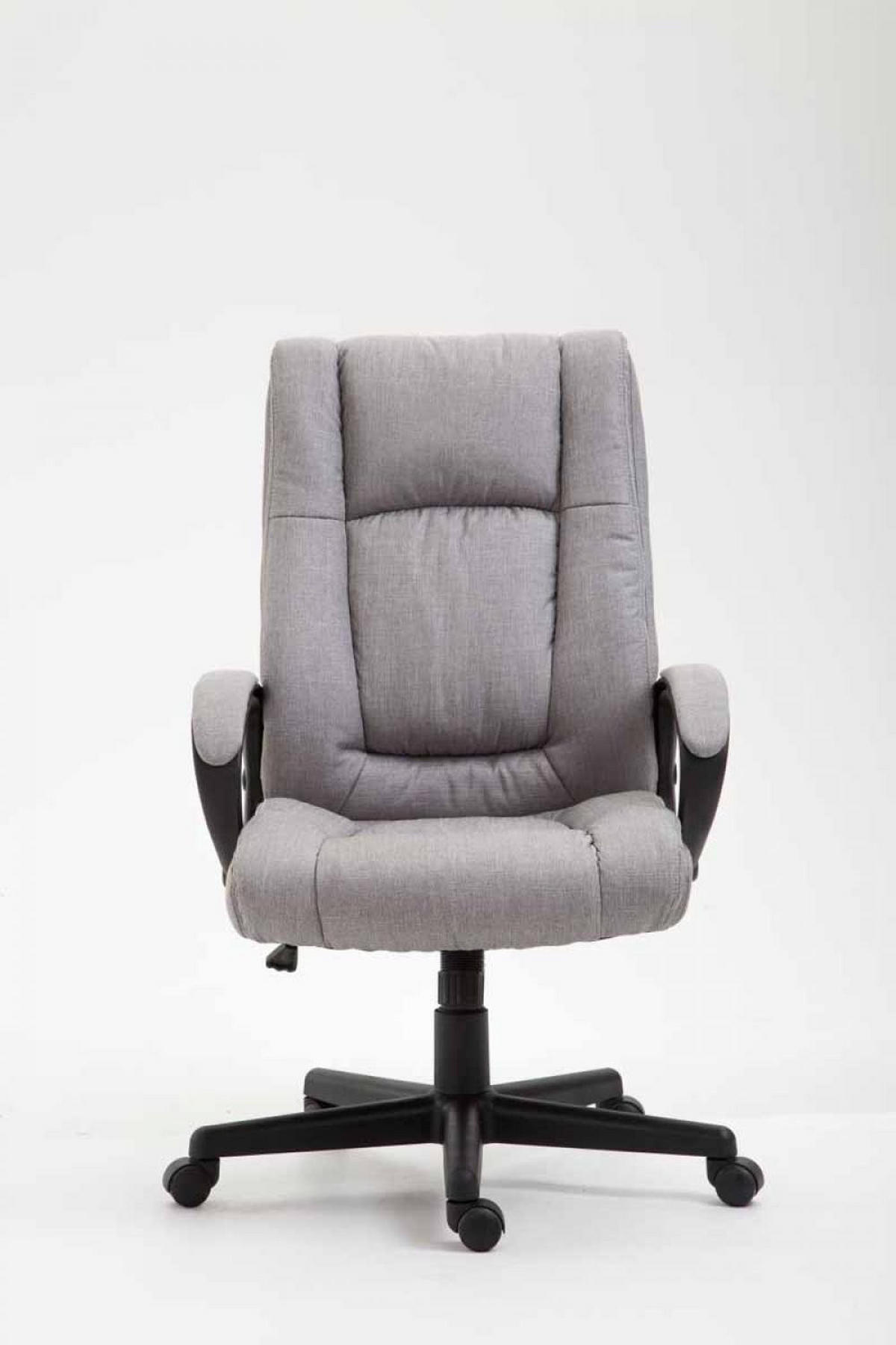 DREHSTUHL Stoff Grau - Schwarz/Grau, Kunststoff/Textil (66/106/70cm) - CLP