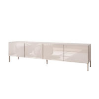 TV-SCHRANK COLGANTE 200 Kaschmir Hochglanz, mit LED, Gerade kaschmir Füßen - Kaschmir, Holzwerkstoff (200/50/40cm) - Lookway