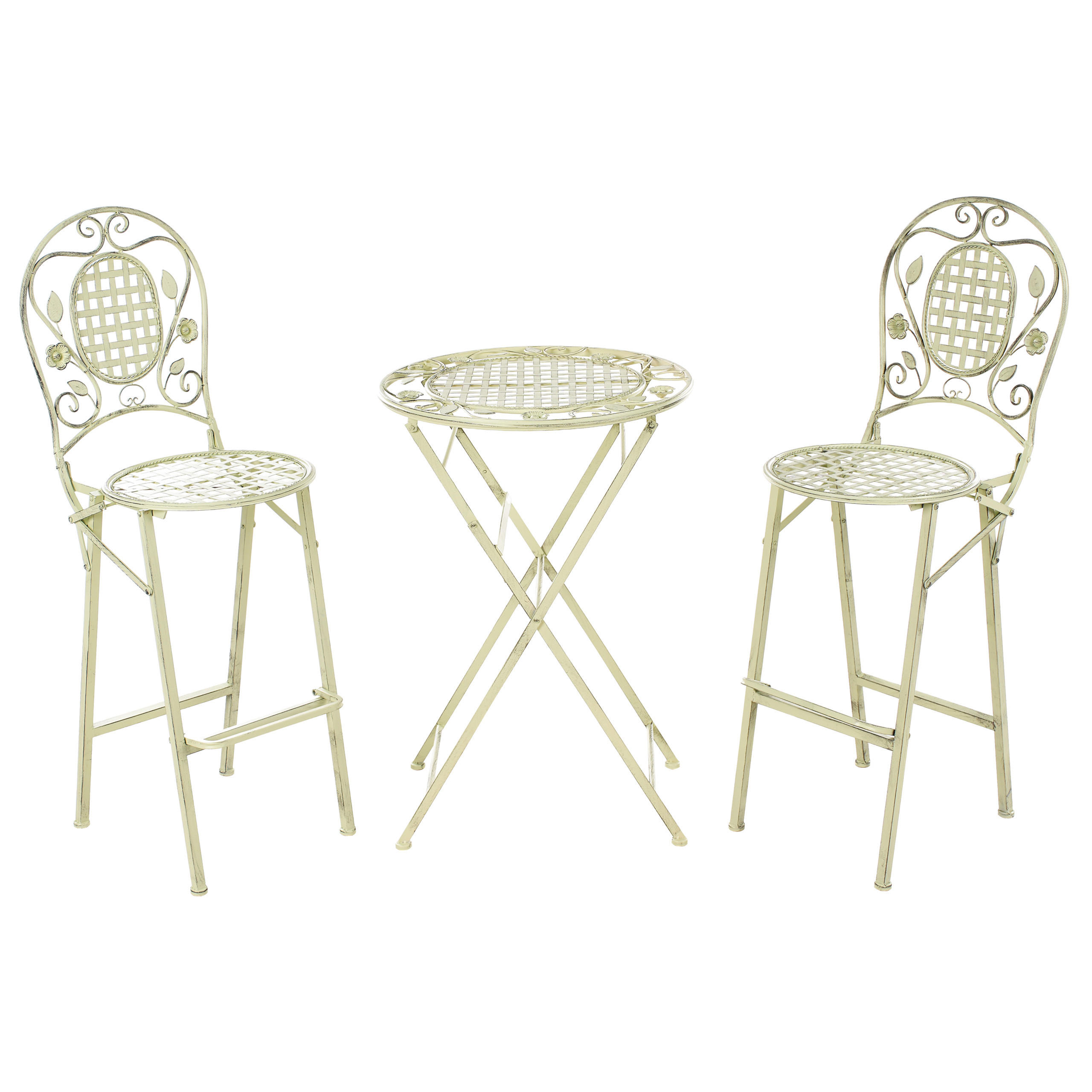 GARTENBAR-SET Grün Bivio - Grün, Metall - Beliani