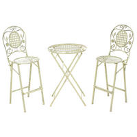 GARTENBAR-SET Grün Bivio - Grün, Metall - Beliani