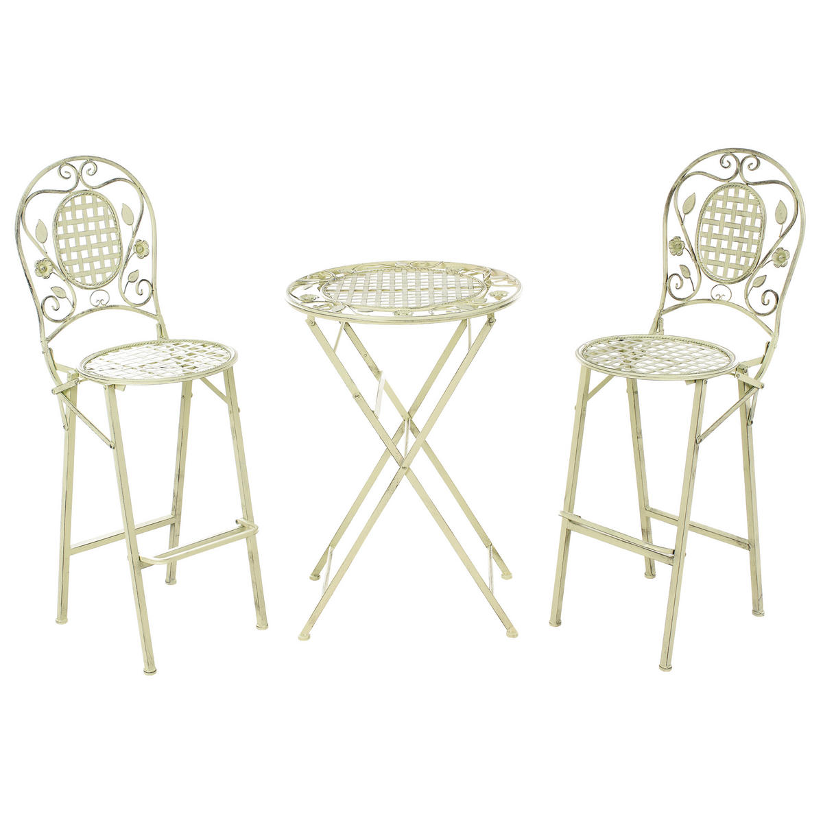 GARTENBAR-SET Grün Bivio - Grün, Metall - Beliani