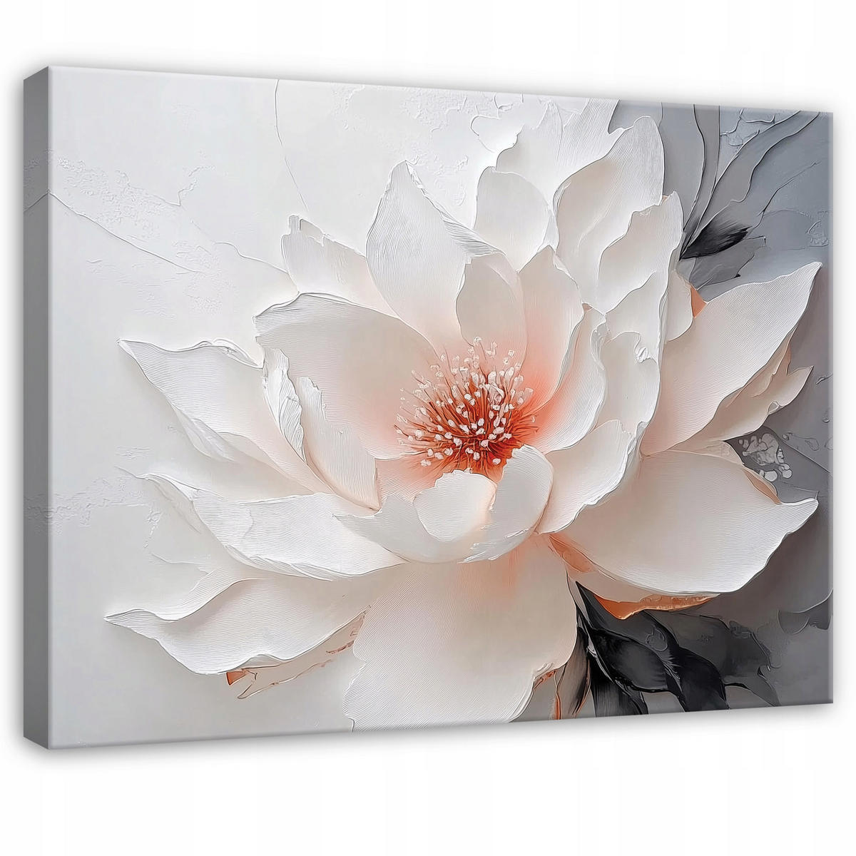 BILDER Abstrakt Blumen Schwarz Grau Wohnzimmer 100x70 - Multicolor, Holzwerkstoff (100/70cm) - Wallarena