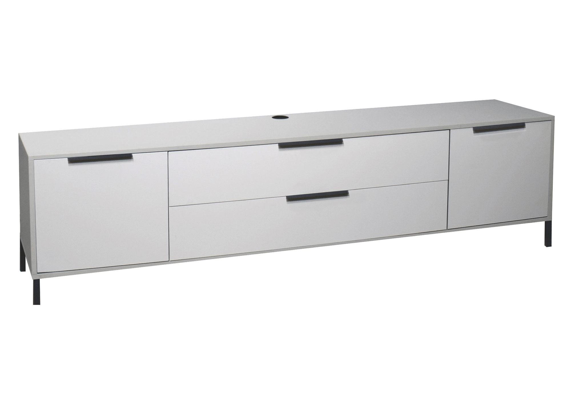 LOWBOARD Erna 216x45x62 Kreidegrau matt Lack - Hellgrau, Holzwerkstoff (216/62/45cm) - 58aufmkessel