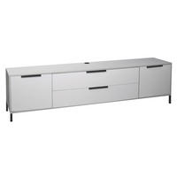 LOWBOARD Erna 216x45x62 Kreidegrau matt Lack - Hellgrau, Holzwerkstoff (216/62/45cm) - 58aufmkessel