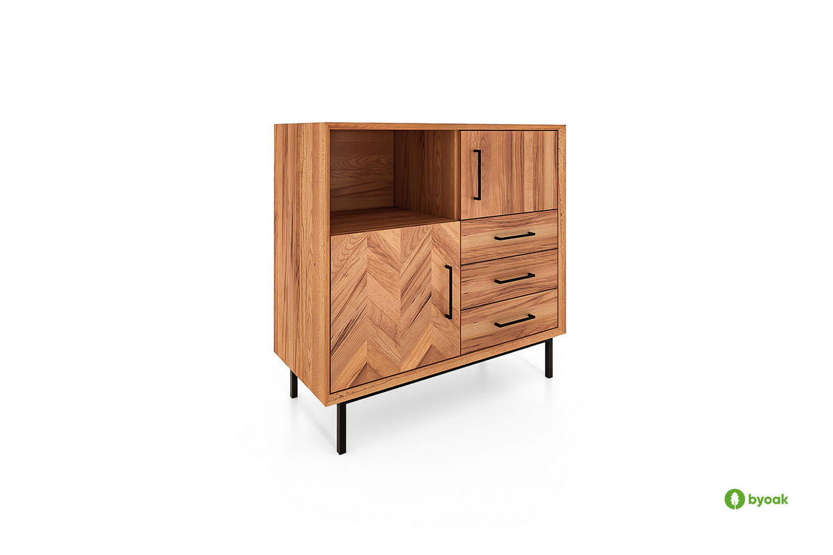KOMMODE HOCH LEON Kernbuche - Kernbuche, Holz (97/95/45cm) - byoak