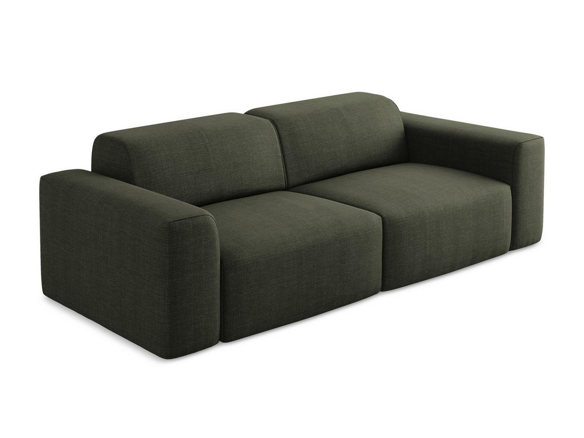 POUF Strukturstoff Grau - Dunkelgrau/Schwarz, Holzwerkstoff/Kunststoff (75/37/75cm) - Makamii