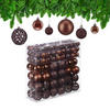 150-TLG.WEIHNACHTSKUGELN-SET - Braun, Kunststoff (6/7/6cm) - Relaxdays