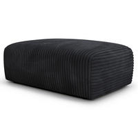 POLSTERHOCKER - Cord - Schwarz, Kunststoff/Textil (110/40/72cm) - home24