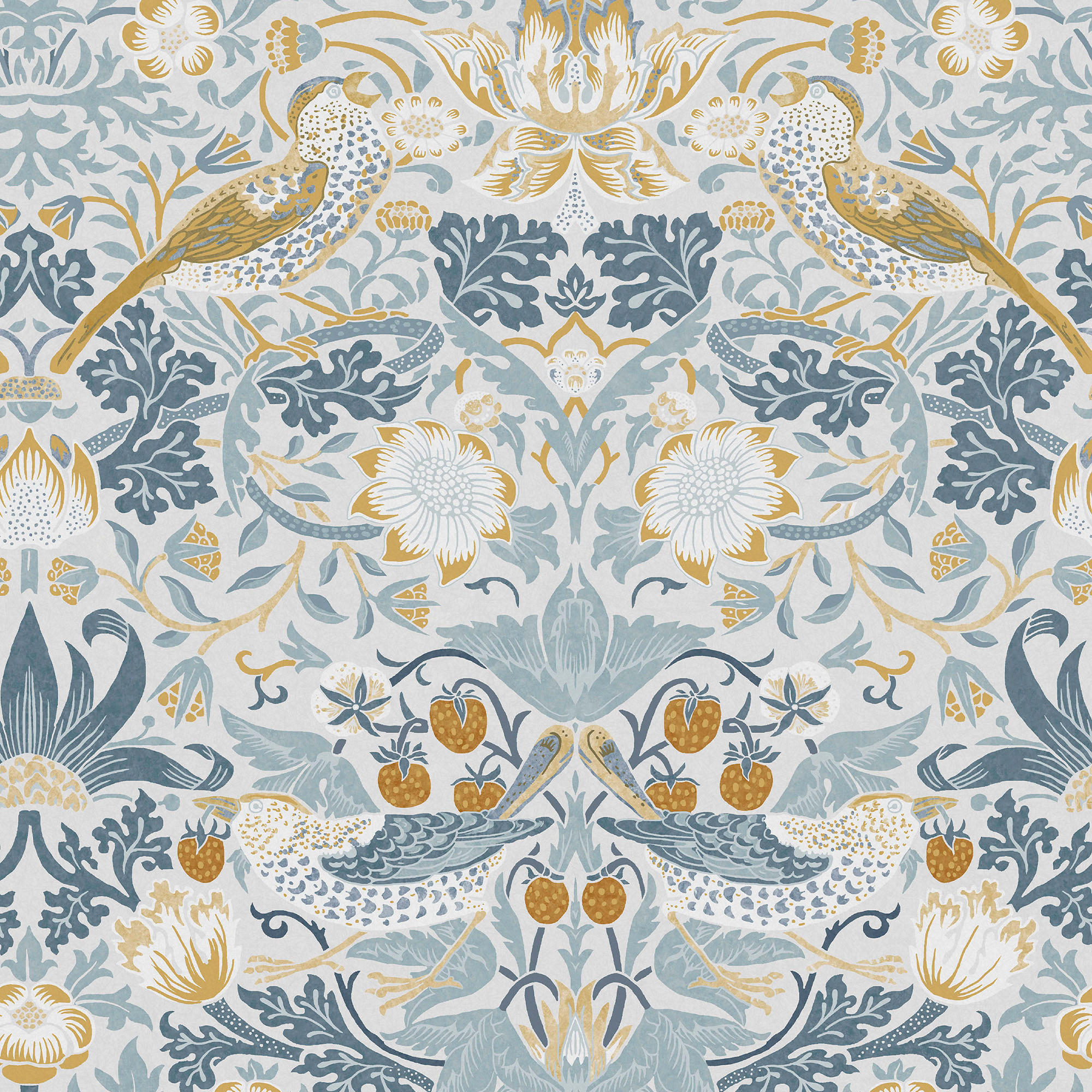 VLIESTAPETE Erdbeerdieb Soft Blue - Blau, Papier/Kunststoff (52/1000cm) - Graham & Brown