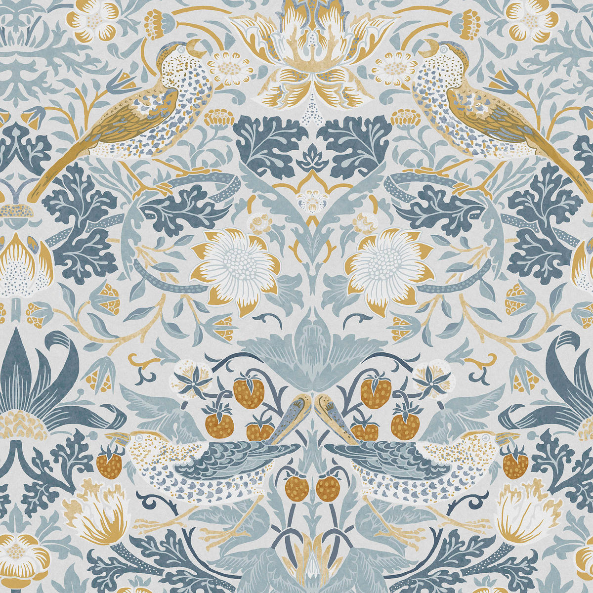 VLIESTAPETE Erdbeerdieb Soft Blue - Blau, Papier/Kunststoff (52/1000cm) - Graham & Brown