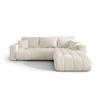 ECKSOFA ARDEN Samt ECRU L - Rechts - Ecru, Textil (280/175cm) - Luxkor24
