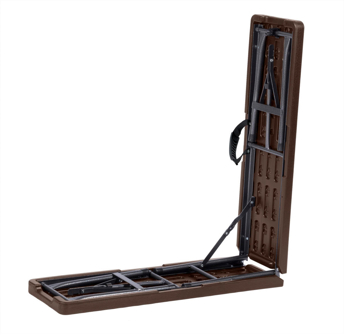 GARTENBANK Ole Holz-Optik Klappbank - Braun, Kunststoff (25/43/180cm) - DELUKE