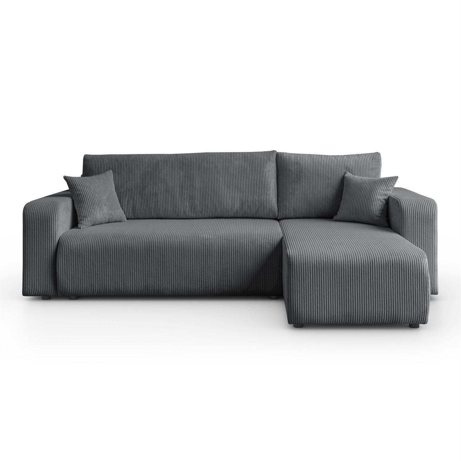 Ecksofa PRESTIGE L, Poso 60 - Grau, Textil (247/143cm) - Lookway