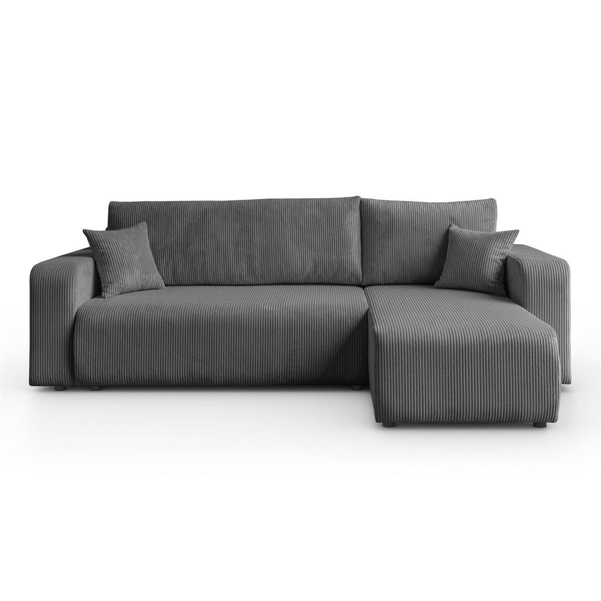 Ecksofa PRESTIGE L, Poso 60 - Grau, Textil (247/143cm) - Lookway