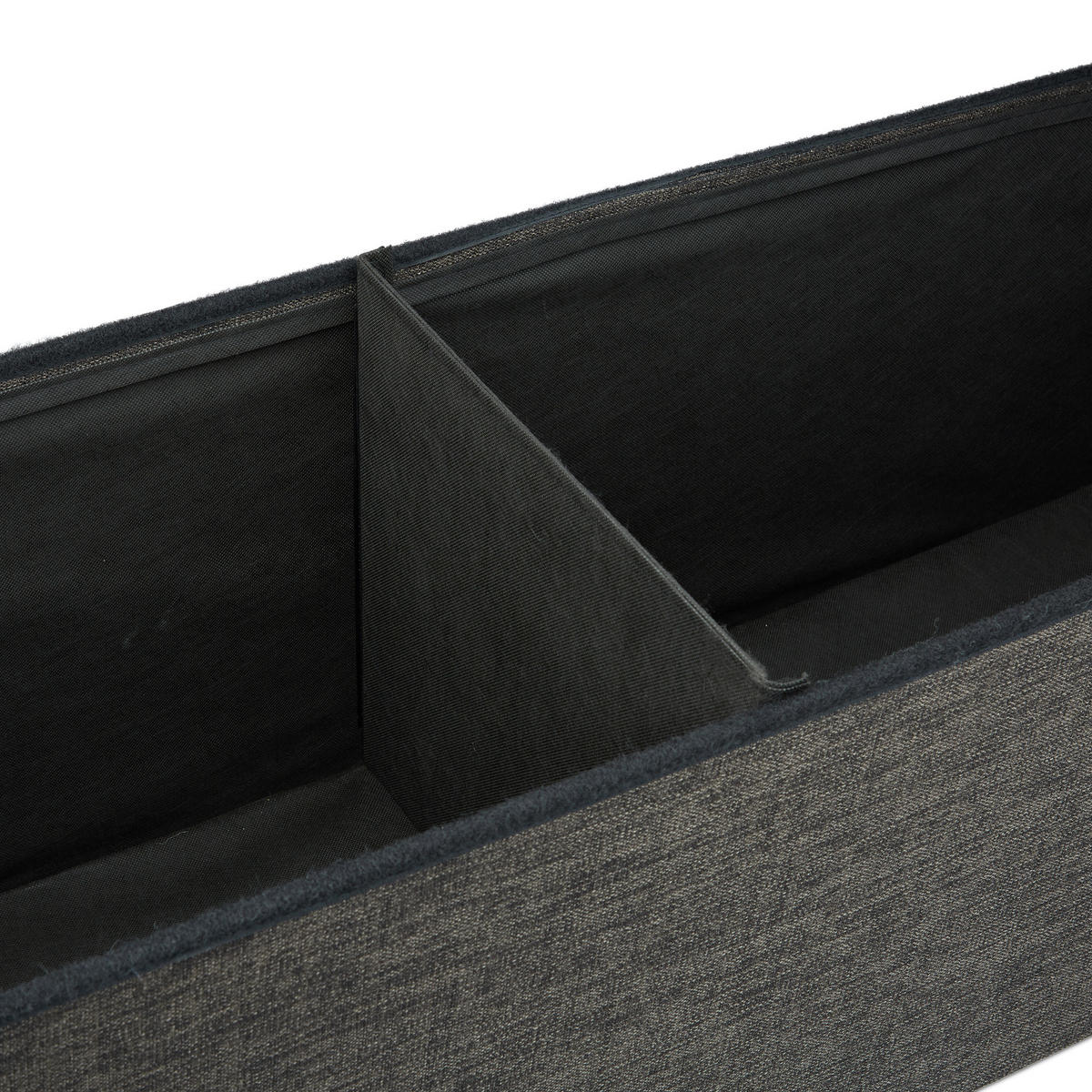 FALTBARER Sitzhocker - Dunkelbraun, Holzwerkstoff/Textil (114/73/38cm) - Relaxdays