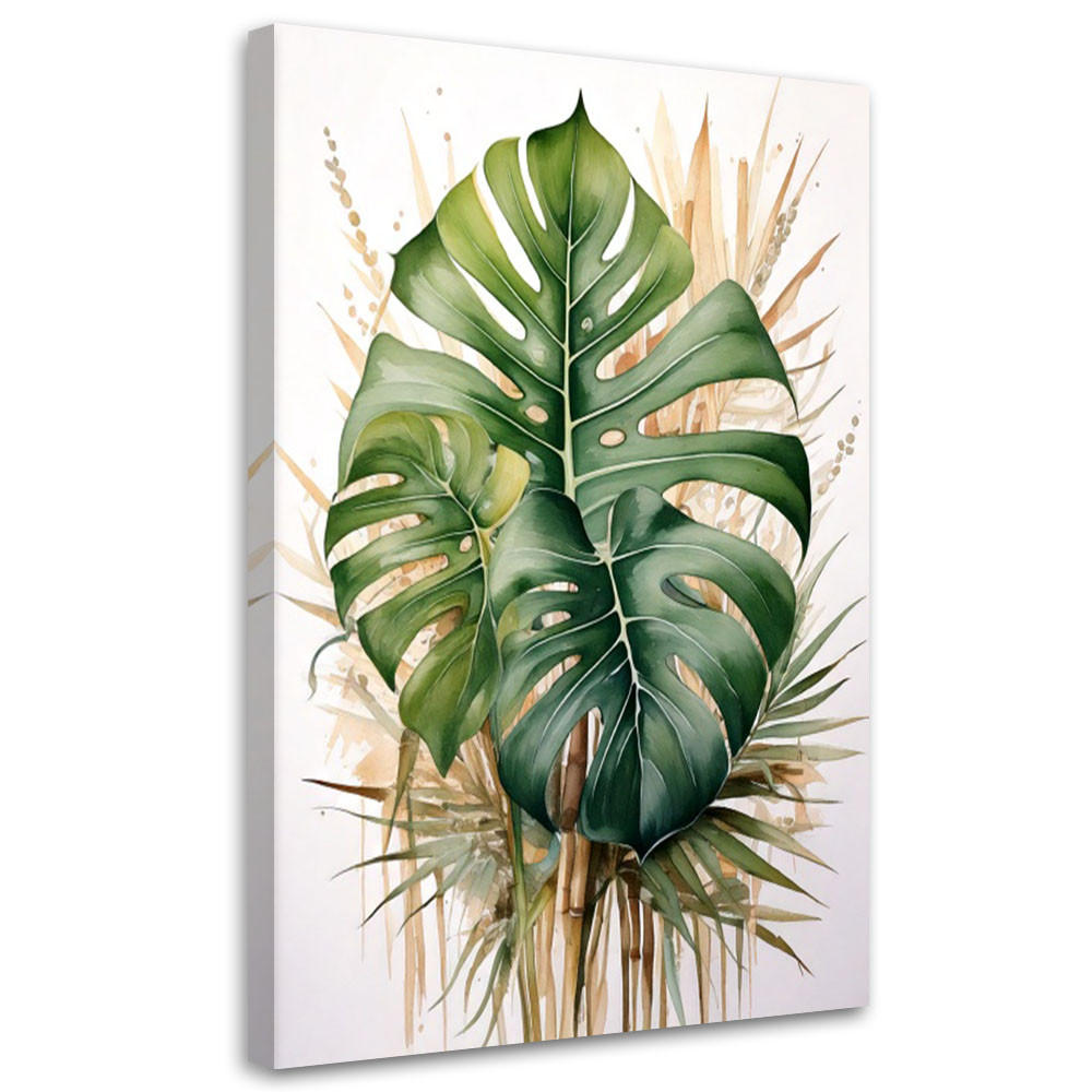 Feeby Leinwandbild Grün 80x120 cm