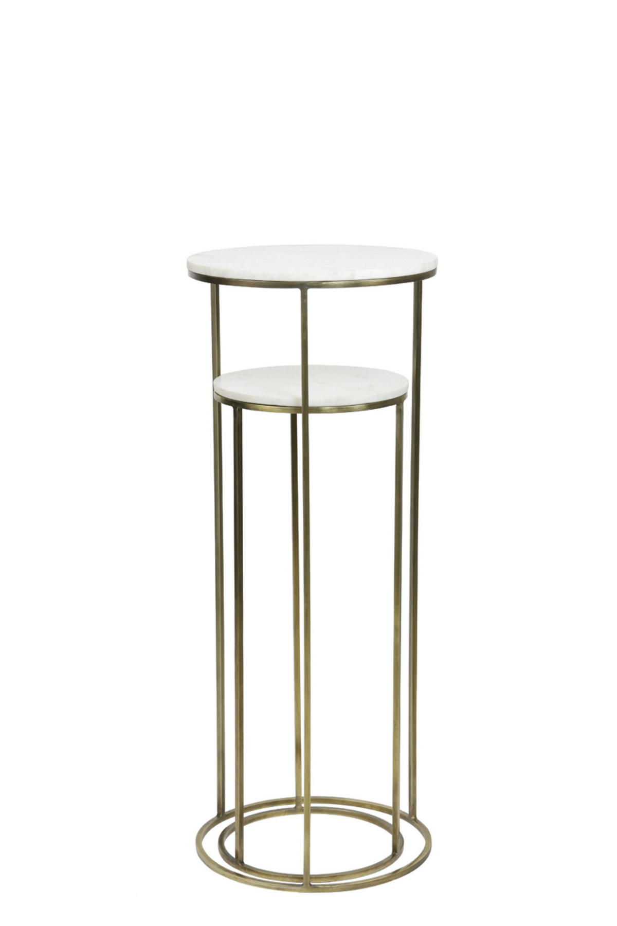 SÄULE Ricardo Weiß Ø41/102 cm - Weiß, Metall (41/41/102cm) - Light & Living