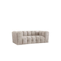 SOFA 2-Sitzer, Komfort, BALOO, stoff Schenille & Bouclé, Ecru - Ecru, Holz (196/75/106cm) - Kaiser Möbel