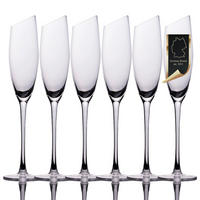 CHAMPAGNER/SEKT Glas mit moderner Kante 150 ml (6er-Set) - Transparent, Glas (0.15L) - Intirilife