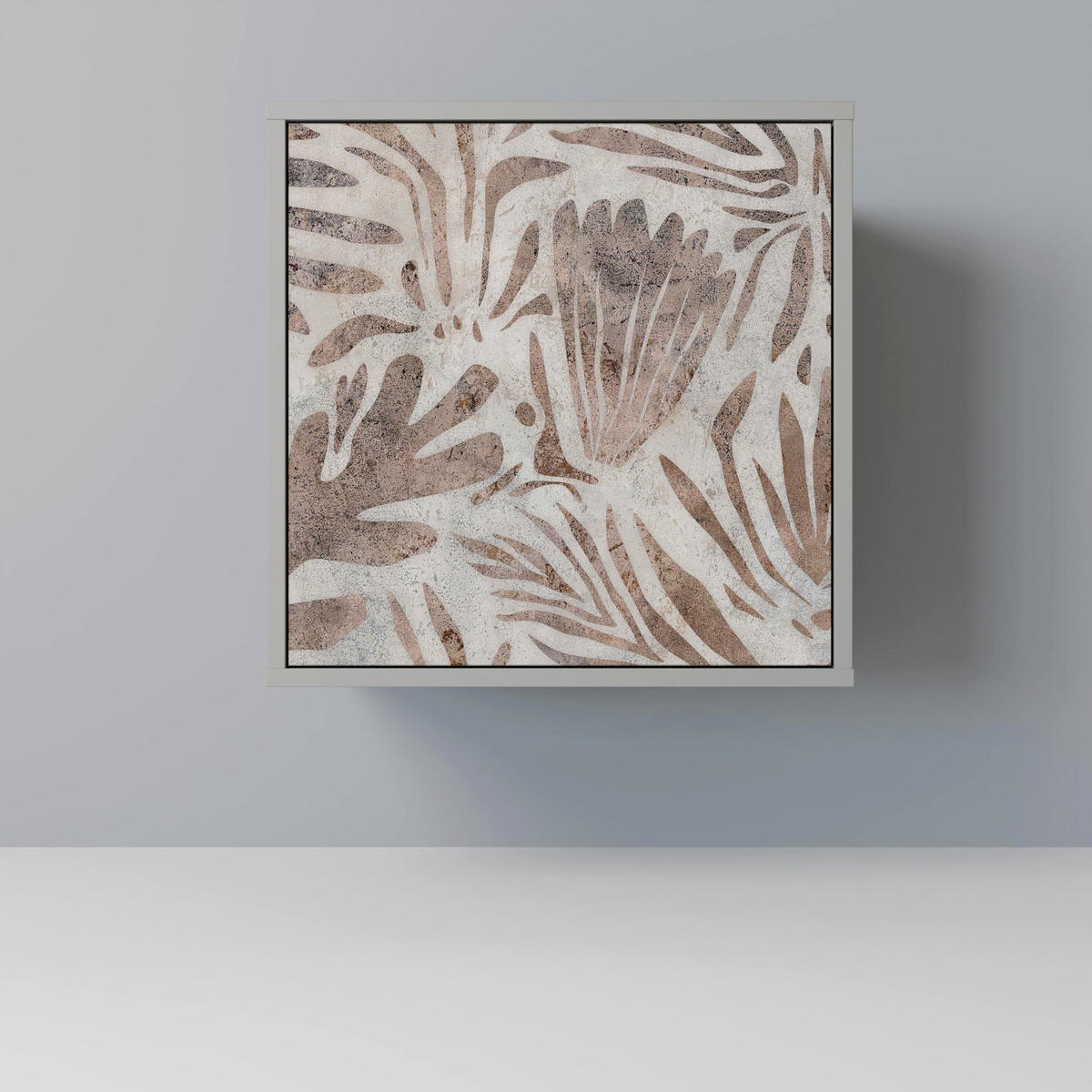 SIDEBOARD PASSING TIME, Grau, 57,5x42x57,5 cm, Ohne Füße - Multicolor/Grau, Holzwerkstoff (57.5/57.5/42cm) - SpaceRebels