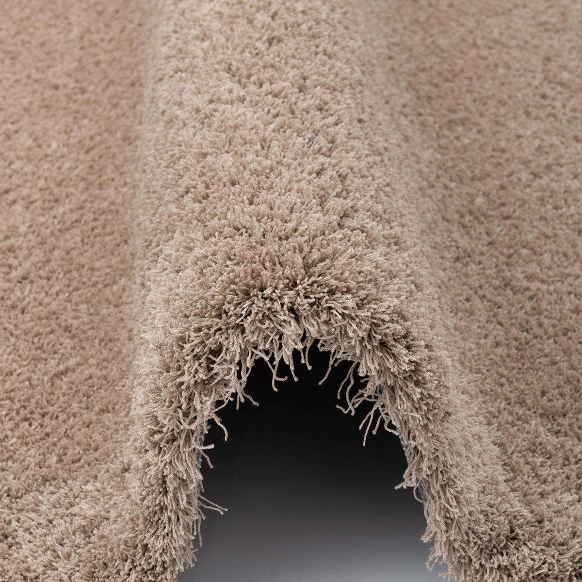 LUXUS HOCHFLOR LANGFLOR TEPPICH HARMONY - Taupe, Textil (80/320cm) - Snapstyle