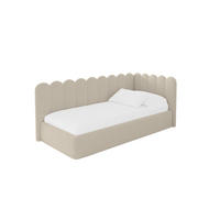 EINZELLBETT Jugendbett mit Bettkasten, Links - ARTY 80x200 Dunkelbeige - Cappuccino, Holzwerkstoff/Textil (80/200cm) - ALTDECOR