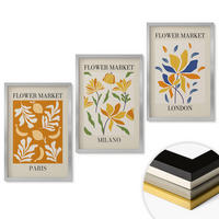 WANDBILDER 3er Set - 40x60 cm Silberner Rahmen - Blumenposter Paris Mailand London - Silberfarben, Kunststoff (40/60cm) - ArtPrintCave