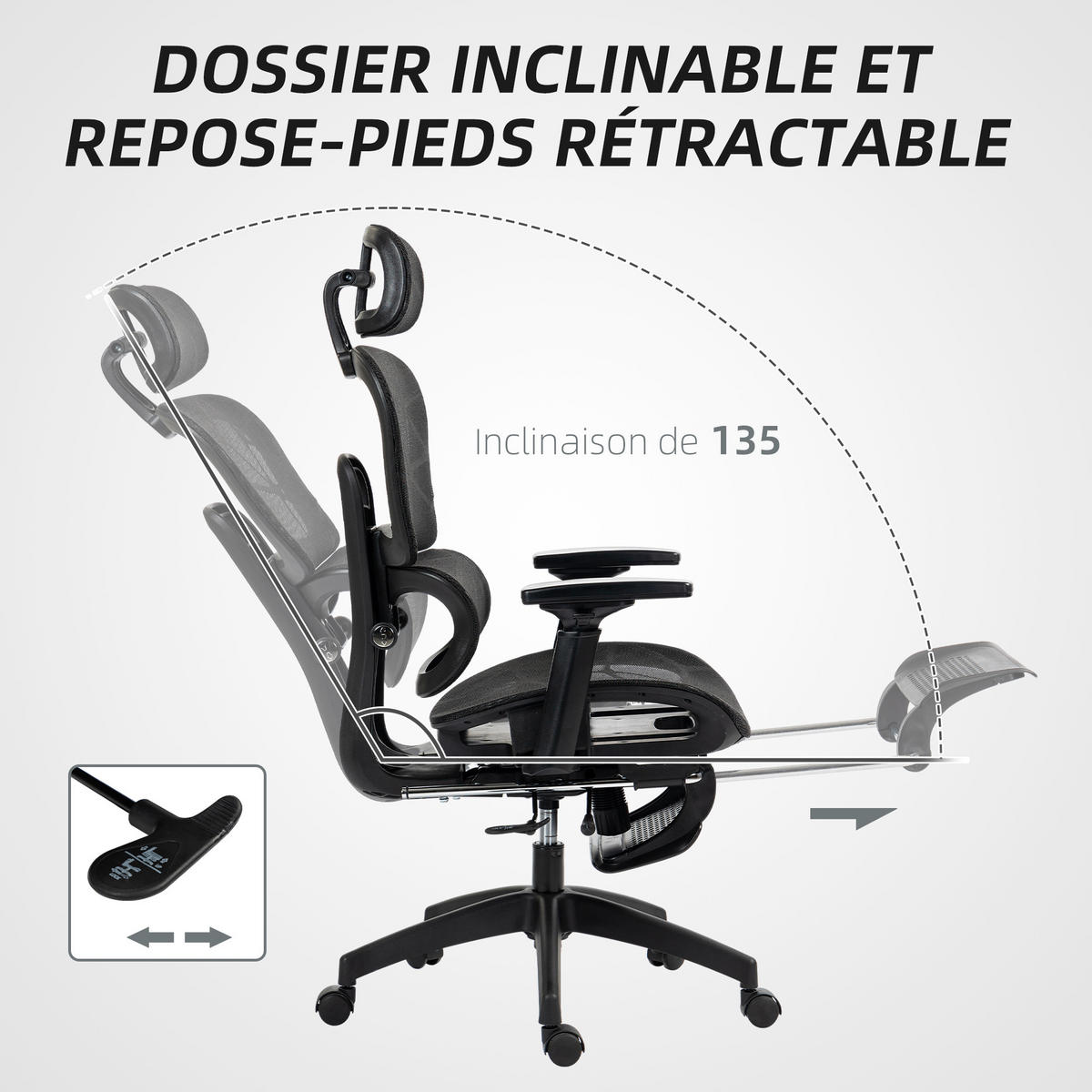 DREHSTUHL DE-11723 ergonomisch höhenverstellbar neigbar Schwarz - Schwarz, Textil (64/122/66cm) - ComfortXL