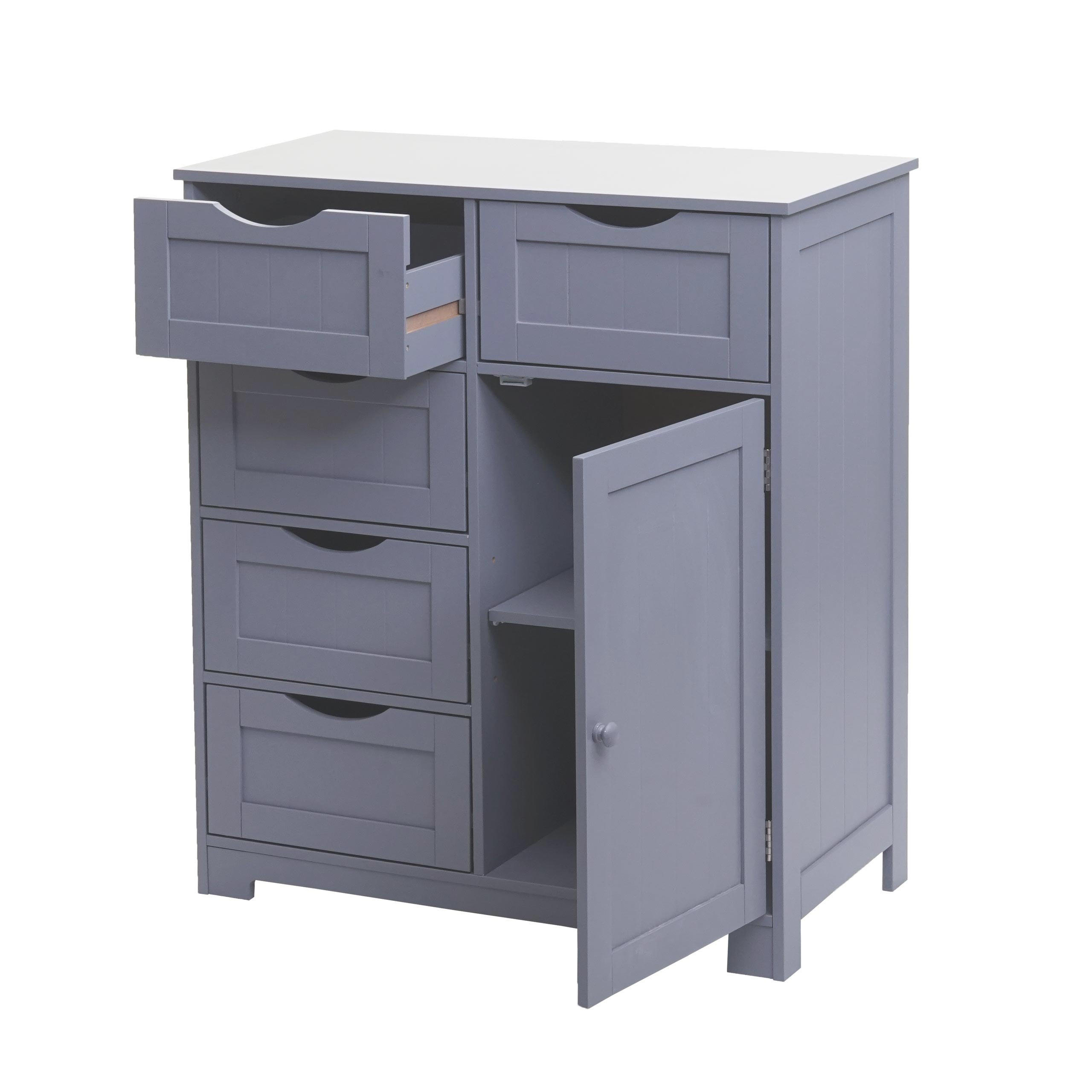 KOMMODE Grau - Grau, Holzwerkstoff (70/80/35cm) - MCW