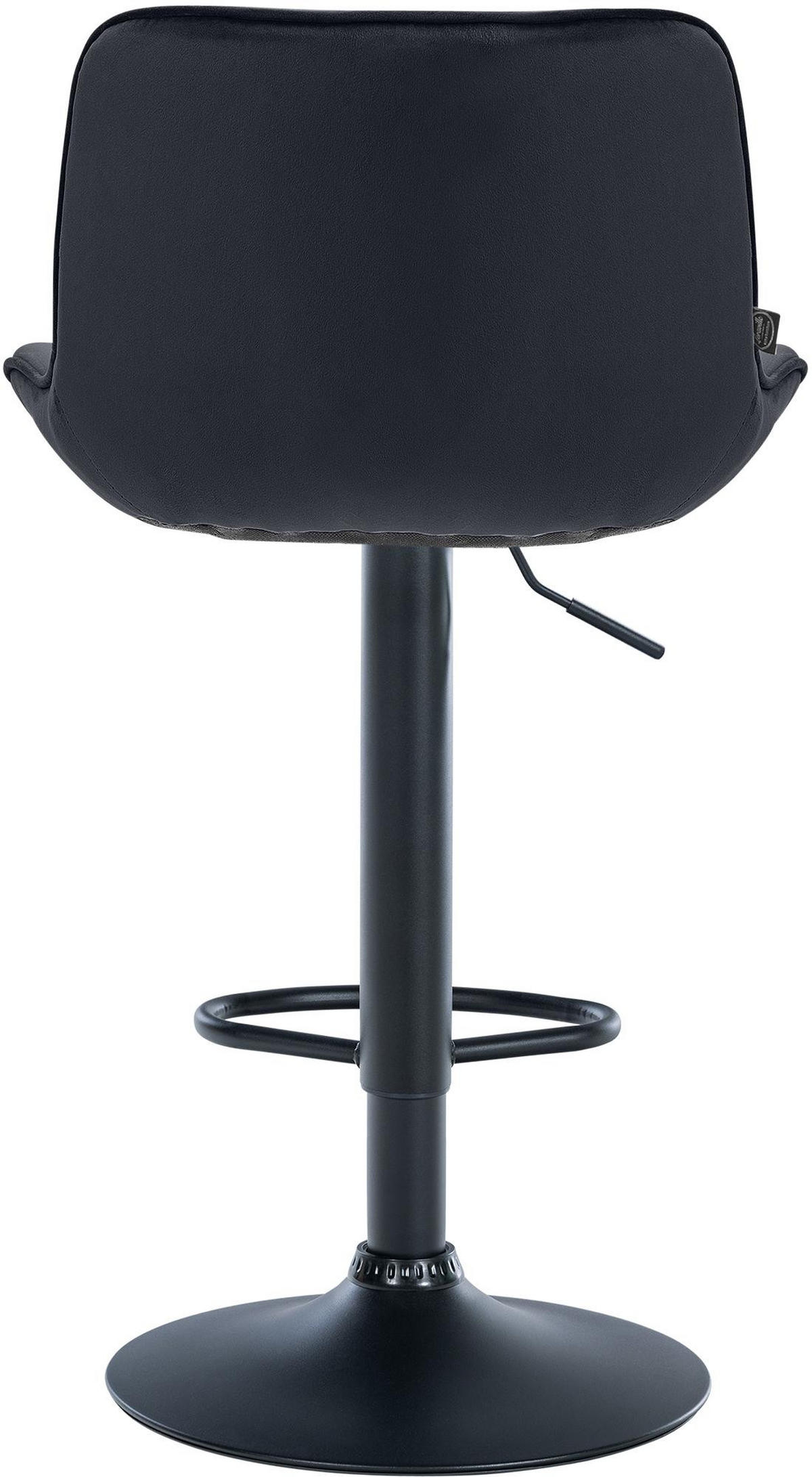 BARHOCKER Samt schwarz - Schwarz, Textil/Metall (49/85/51cm) - CLP