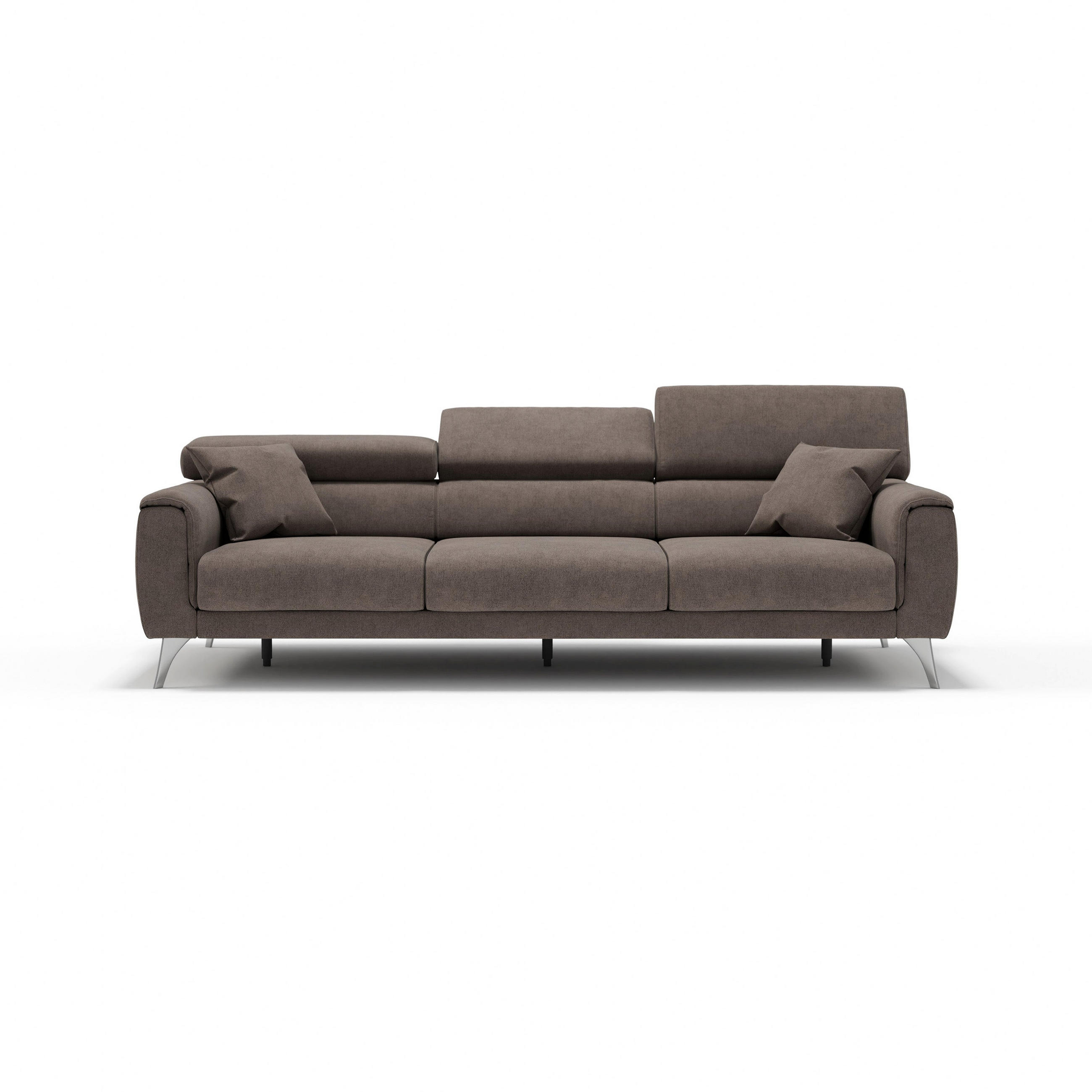 LINEARSOFA Caravaggio - Braun, Textil (244/73/102cm) - Divani.store
