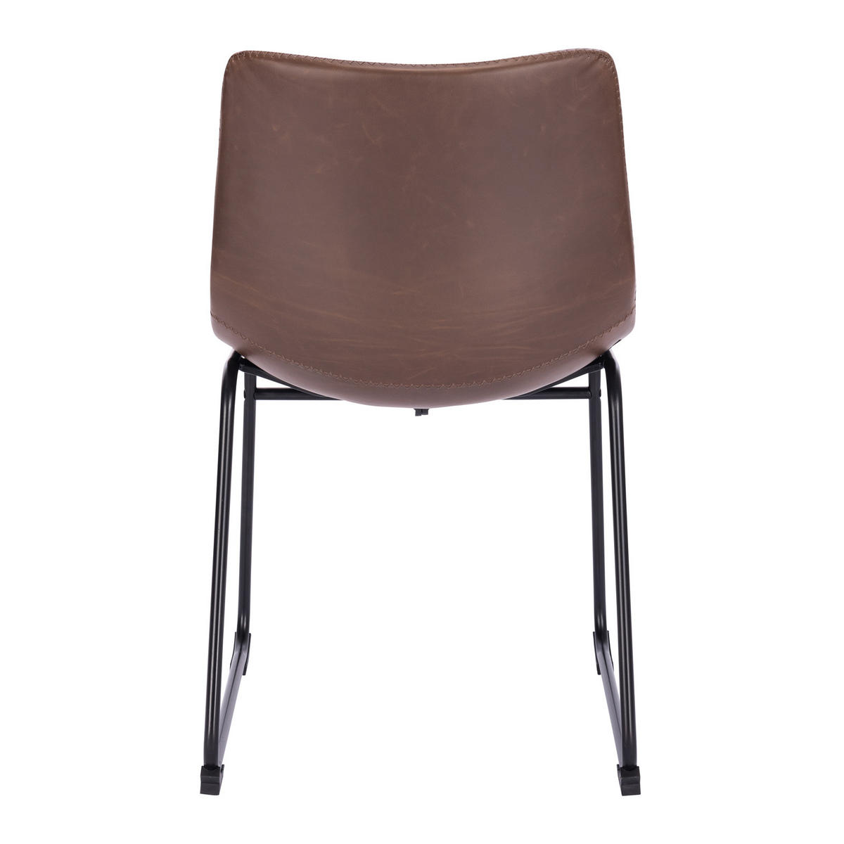 ESSZIMMERSTUHL HARRY 2er Set Kunstleder Braun - Schwarz/Braun, Textil/Metall (46/79/41cm) - SVITA