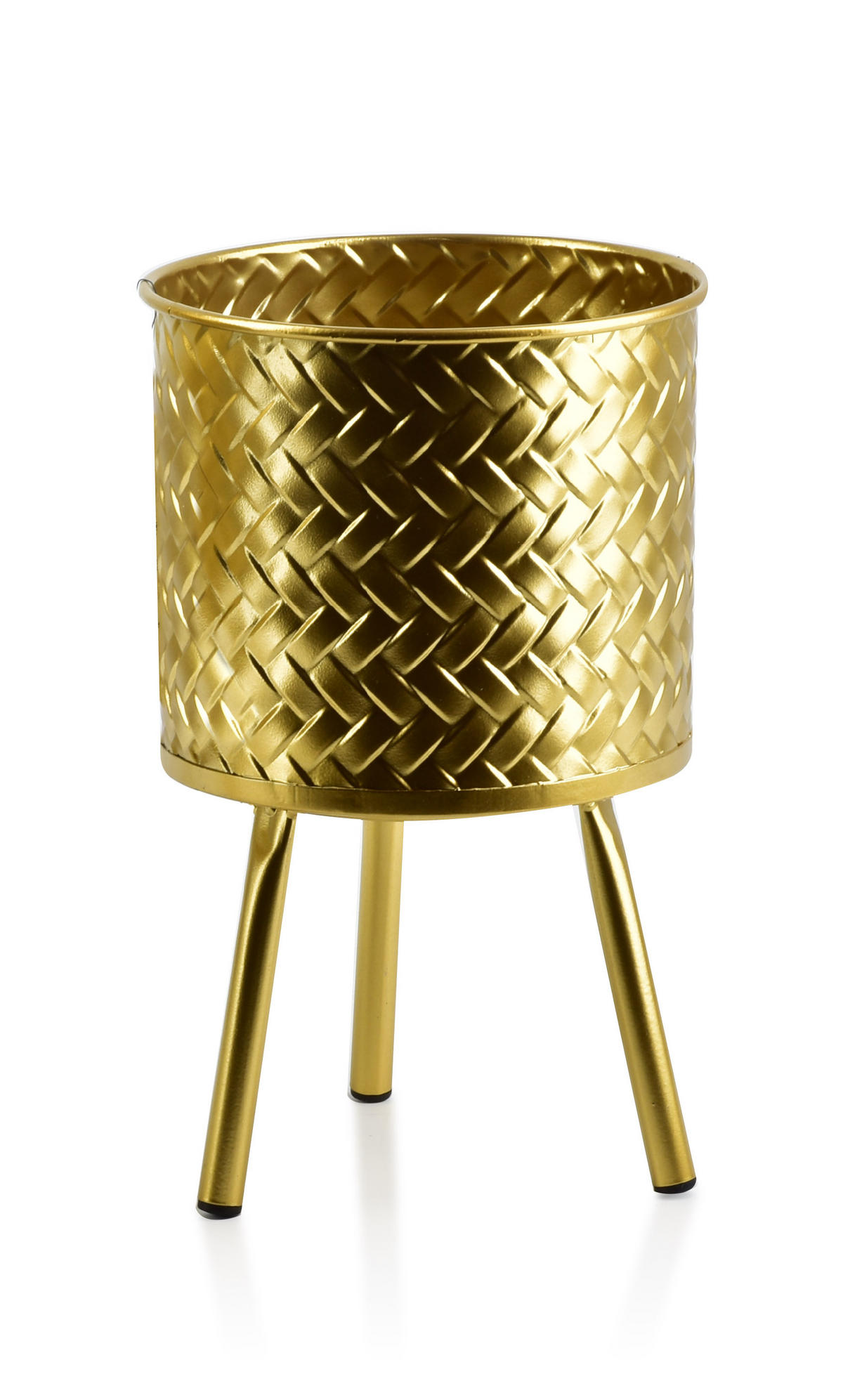 BLUMENTOPF Swen Gold 20 cm Metall - Goldfarben, Metall (15/20cm) - Mondex