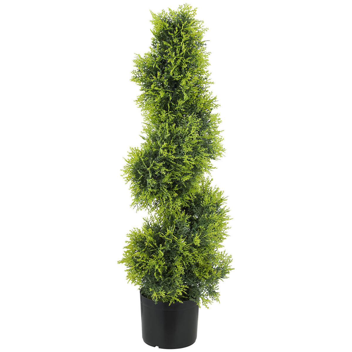 KUNSTPFLANZE DE-08590 Spiralform 90 cm im Topf Grün - Grün, Kunststoff (90cm) - ComfortXL