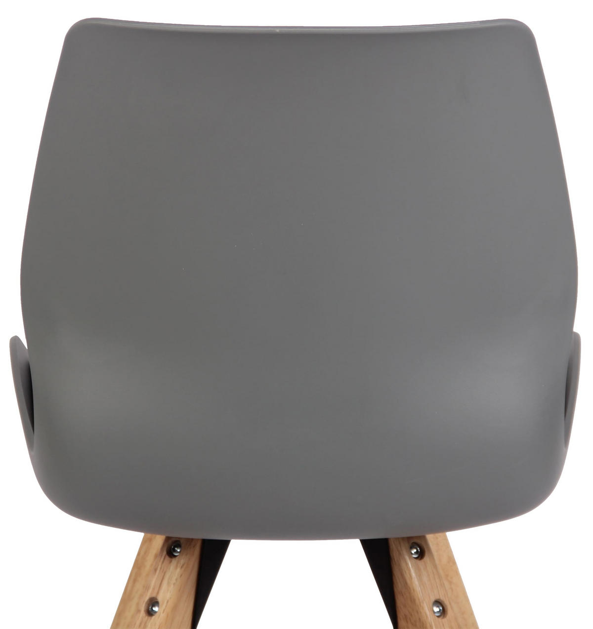 STUHL Kunststoff grau - Eukalyptusholzfarben/Grau, Holz/Kunststoff (49/87.5/58cm) - CLP