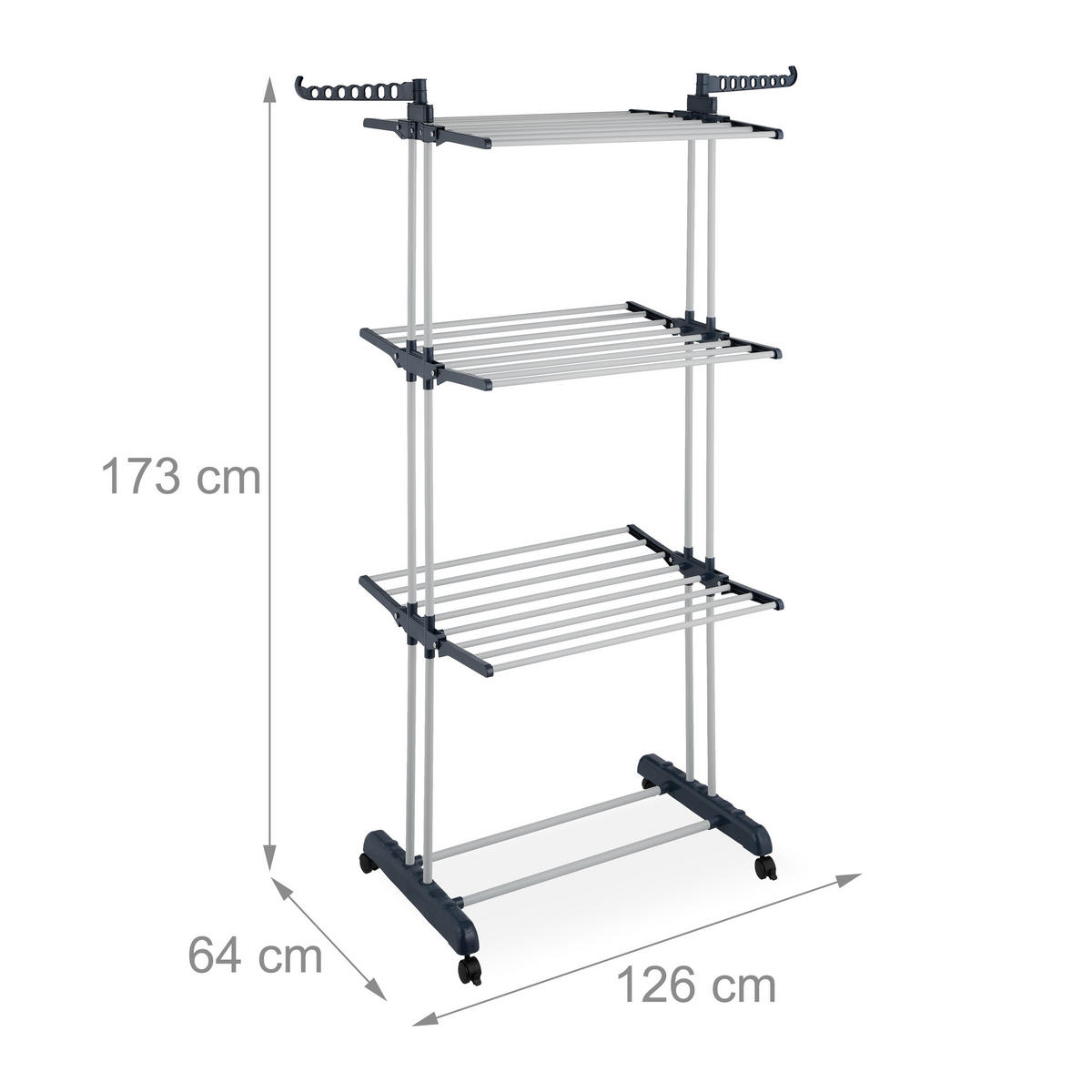 STOJAN na prádlo - viacfarebná, kov/plast (126/173/64cm) - Relaxdays