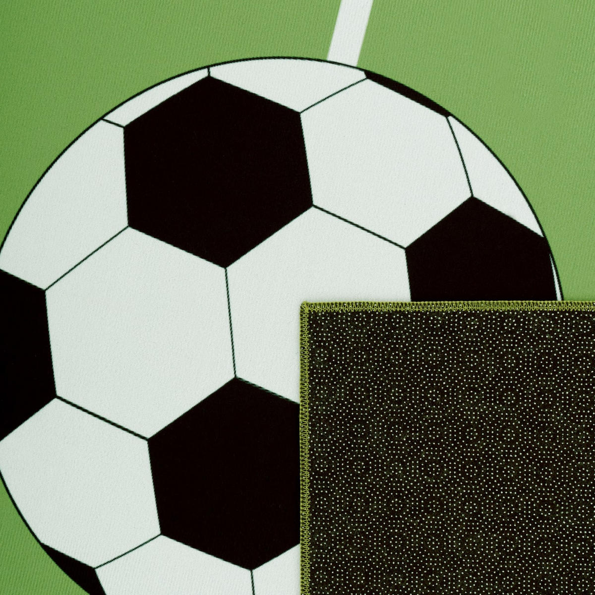 KINDERTEPPICH waschmaschinenwaschbar Fußballfeld‑Muster Kinderzimmer schmutzabweisend Grün Rechteckig 120x160 - Grün, Textil (120/160cm) - KADIMA DESIGN