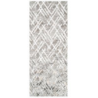 TEPPICHLÄUFER CRYSTAL hellgrau abstrakt 70/200 cm - Hellgrau, Textil (70/200cm) - Tapiso