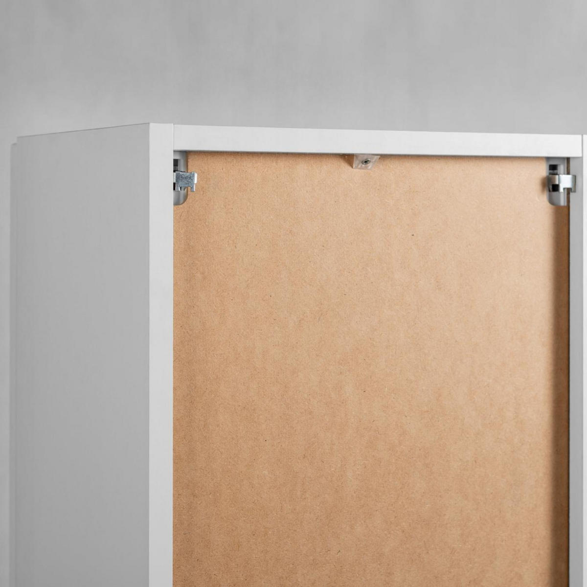 HOCHSCHRANK BELLO hängend geriffelt Weiß matt 35/136/27 cm - Weiß, Holzwerkstoff/Metall (35/136/27.2cm) - Rodan
